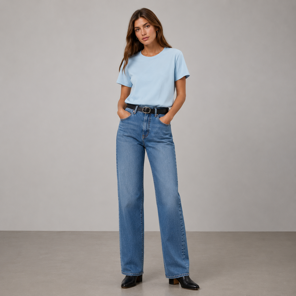 Camiseta blanca básica de algodón