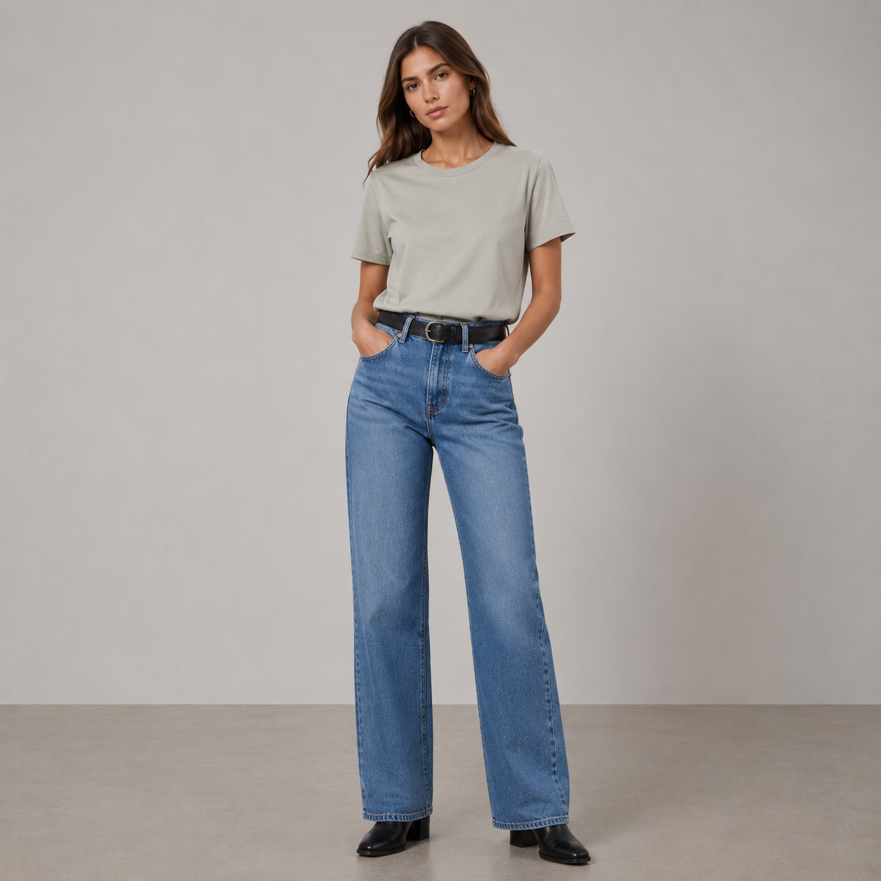 Camiseta blanca básica de algodón