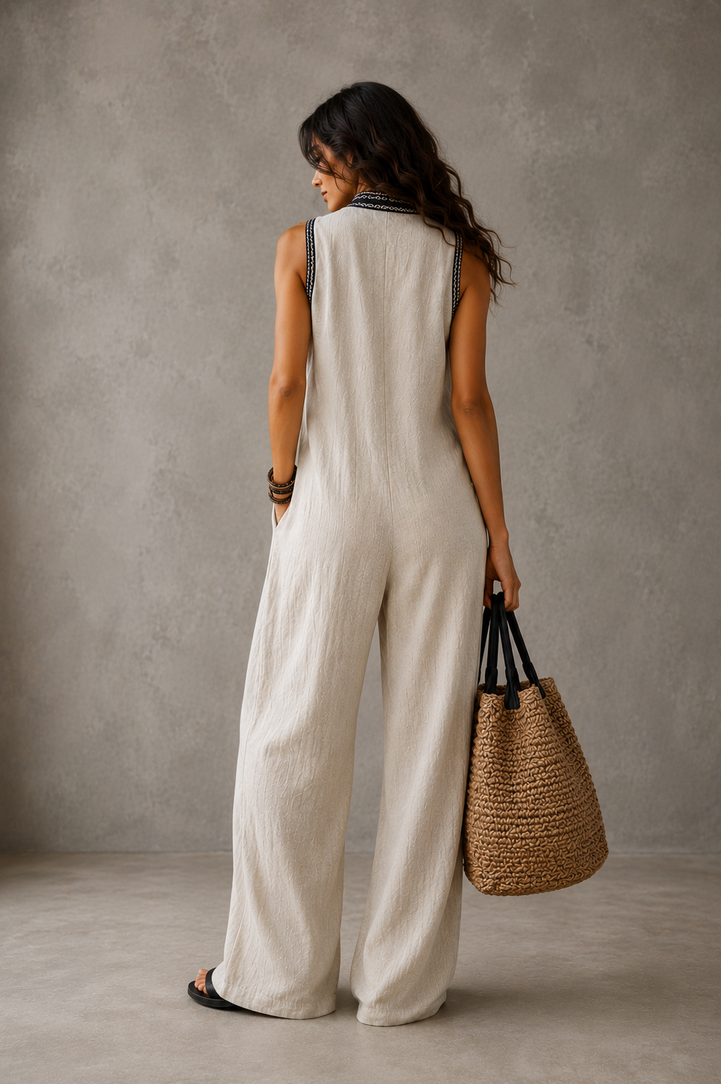 Mono Boho Bordado — Cuello en V
