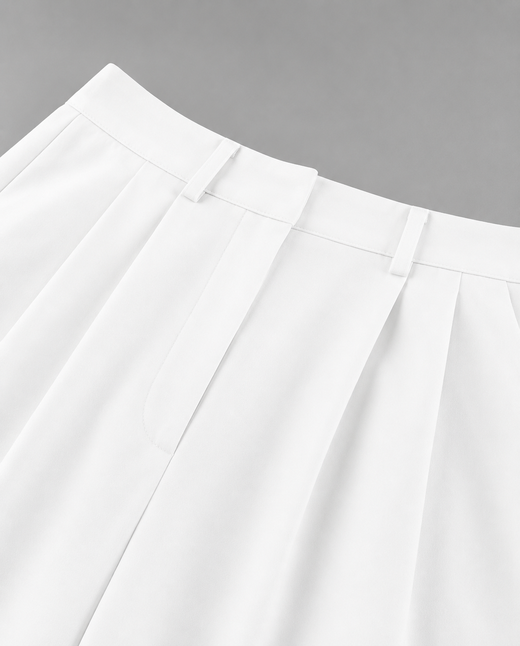 Pantalón Blanco Wide-Leg — Cintura Alta — Pinzas